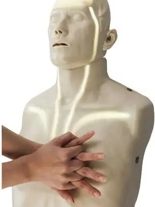 CPR mācību manekens Amoul Man ar LED asinsrites gaismām